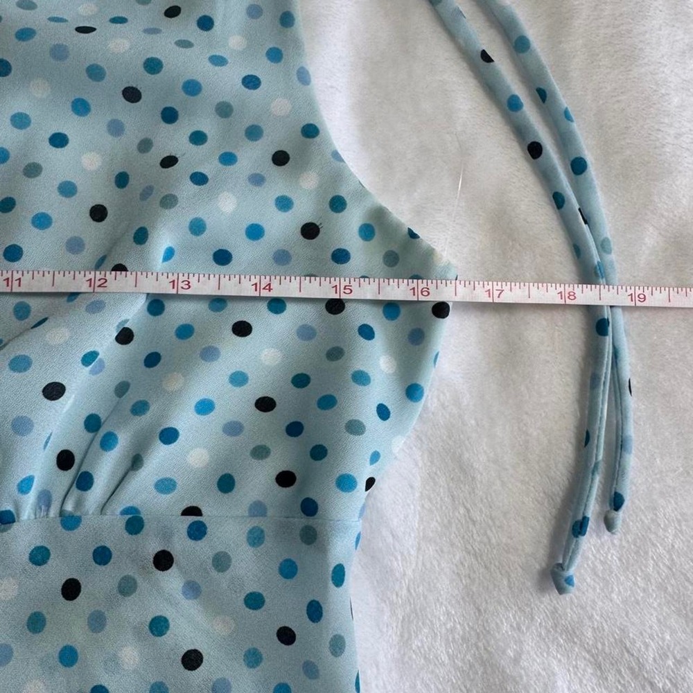 A. Byer blue polkadot side tie babydoll tank top y2k vintage mcbling - Picture 5 of 7